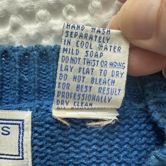 Vintage 90s Northern‎ Isles Hand Embroidered Cardigan Womens Size Medium Coastal - Picture 8 of 8